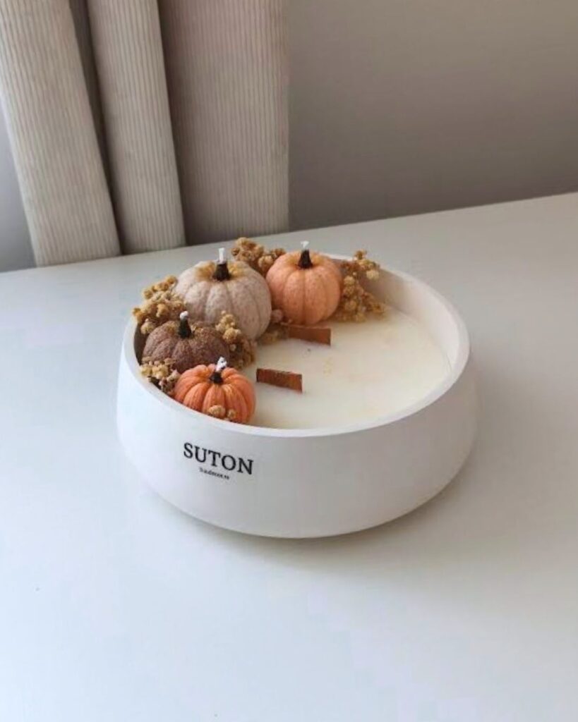 suton dekorativna velika luksuzna sveca autorska sveca premium sveca ba decor zrenjanin srbija jesenja sveca