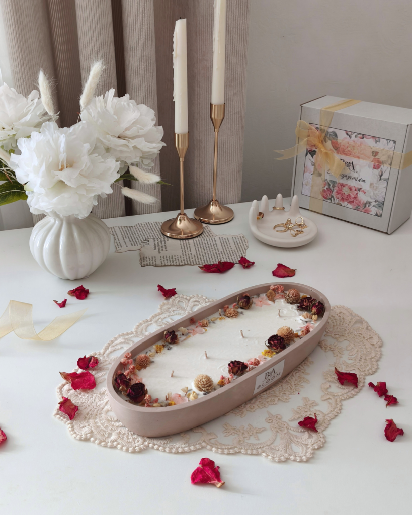 bloom velika dekorativna cvetna sveca ba home decor zrenjanin luksuzne svece