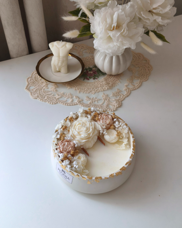 velika luksuzna mirisna cvetna sveca unikatnog dizajna ba decor peonia
